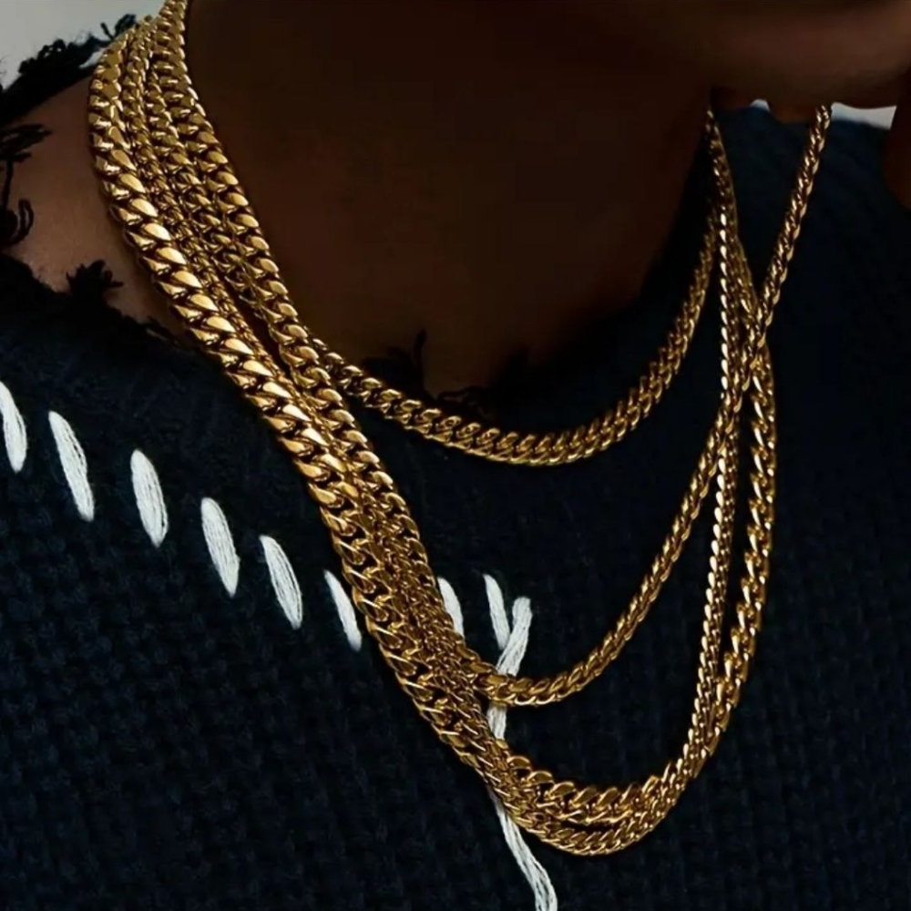 MEN'S 18K GOLD PLATED NECKLACE